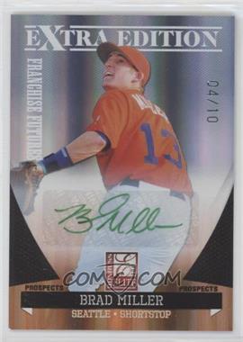 2011 Donruss Elite Extra Edition - Franchise Futures Signatures - Green Ink #15 - Brad Miller /10