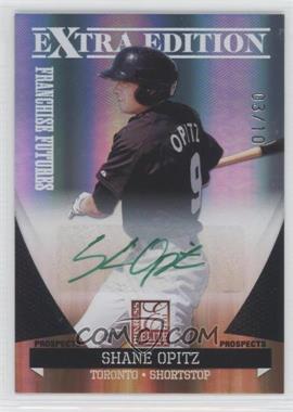 2011 Donruss Elite Extra Edition - Franchise Futures Signatures - Green Ink #60 - Shane Opitz /10