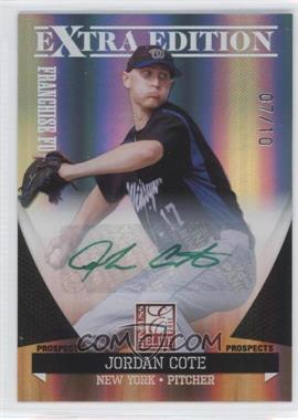 2011 Donruss Elite Extra Edition - Franchise Futures Signatures - Green Ink #75 - Jordan Cote /10