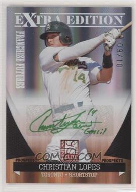 2011 Donruss Elite Extra Edition - Franchise Futures Signatures - Green Ink #77 - Christian Lopes /10