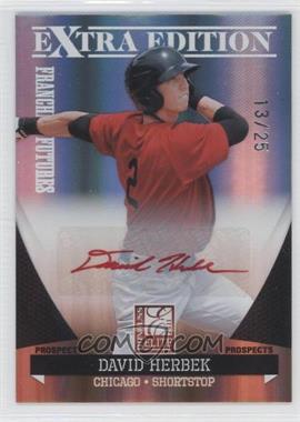 2011 Donruss Elite Extra Edition - Franchise Futures Signatures - Red Ink #180 - David Herbek /25