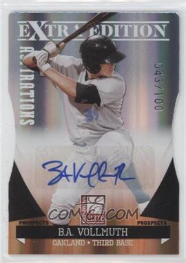 2011 Donruss Elite Extra Edition - Prospects - Aspirations Die-Cut Signatures #30 - B.A. Vollmuth /100