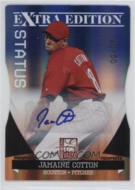 2011 Donruss Elite Extra Edition - Prospects - Blue Die-Cut Status Signatures #175 - Jamaine Cotton /50