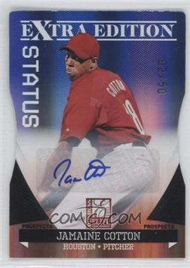 2011 Donruss Elite Extra Edition - Prospects - Blue Die-Cut Status Signatures #175 - Jamaine Cotton /50