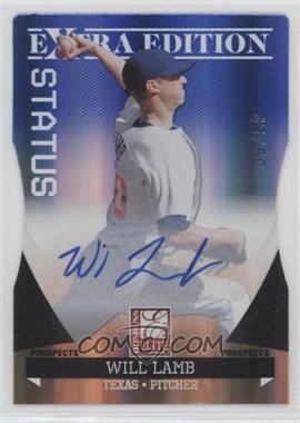 2011 Donruss Elite Extra Edition - Prospects - Blue Die-Cut Status Signatures #39 - Will Lamb /50