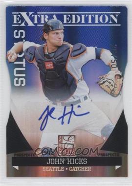 2011 Donruss Elite Extra Edition - Prospects - Blue Die-Cut Status Signatures #49 - John Hicks /50