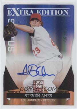 2011 Donruss Elite Extra Edition - Prospects - Blue Die-Cut Status Signatures #94 - Steven Ames /50