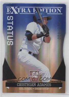 2011 Donruss Elite Extra Edition - Prospects - Blue Status Die-Cut #10 - Cristhian Adames /100