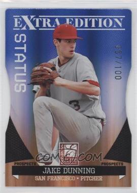 2011 Donruss Elite Extra Edition - Prospects - Blue Status Die-Cut #187 - Jake Dunning /100