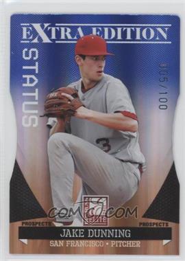 2011 Donruss Elite Extra Edition - Prospects - Blue Status Die-Cut #187 - Jake Dunning /100