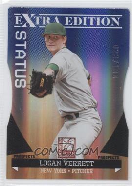 2011 Donruss Elite Extra Edition - Prospects - Blue Status Die-Cut #43 - Logan Verrett /100