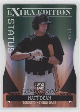 2011 Donruss Elite Extra Edition - Prospects - Emerald Status Die-Cut #P-32 - Matt Dean /25