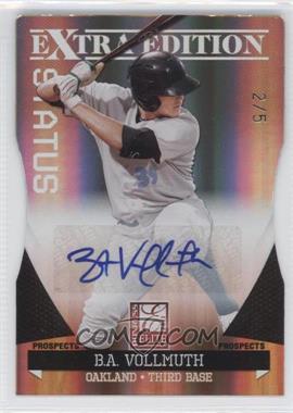 2011 Donruss Elite Extra Edition - Prospects - Gold Status Die-Cut Signatures #30 - B.A. Vollmuth /5