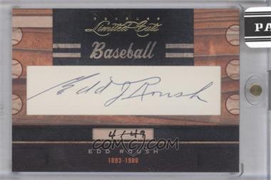 2011 Donruss Limited Cuts Cut Signatures - [Base] #105 - Edd Roush /49 [Cut Signature]