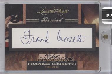 2011 Donruss Limited Cuts Cut Signatures - [Base] #122.2 - Frankie Crosetti (#d to 49) /49 [Cut Signature]