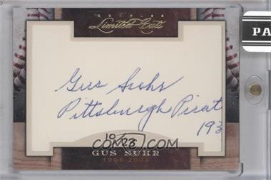 2011 Donruss Limited Cuts Cut Signatures - [Base] #152.1 - Gus Suhr (#d to 23) /23 [Cut Signature]