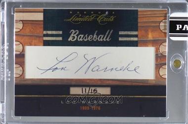 2011 Donruss Limited Cuts Cut Signatures - [Base] #226.2 - Lon Warneke (#d to 15) /15 [Cut Signature]