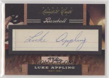 2011 Donruss Limited Cuts Cut Signatures - [Base] #230.1 - Luke Appling (#d to 49) /49