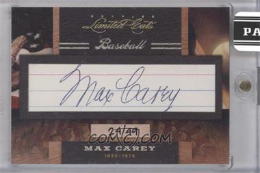 2011 Donruss Limited Cuts Cut Signatures - [Base] #236 - Max Carey /49 [Uncirculated]