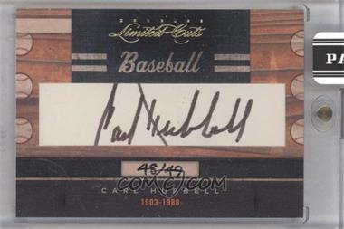 2011 Donruss Limited Cuts Cut Signatures - [Base] #51.1 - Carl Hubbell (#'d to 49) /49