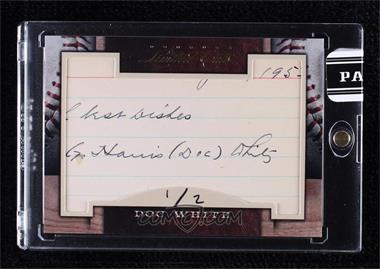 2011 Donruss Limited Cuts Cut Signatures - [Base] #86 - Doc White /2 [Uncirculated]