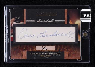 2011 Donruss Limited Cuts Cut Signatures - [Base] #90.1 - Don Cardwell (#d to 5) /5 [Uncirculated]