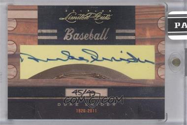 2011 Donruss Limited Cuts Cut Signatures - [Base] #94.1 - Duke Snider (#d to 49) /49