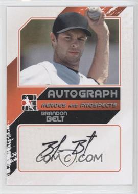 2011 In the Game Heroes and Prospects - Autographs - Close Up Silver #A-BB2 - Brandon Belt /190