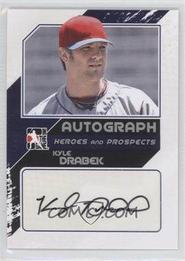2011 In the Game Heroes and Prospects - Autographs - Close Up Silver #A-KD2 - Kyle Drabek /190