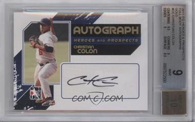 2011 In the Game Heroes and Prospects - Autographs - Full Body Gold #A-CC - Christian Colon /10 [BGS 9 MINT]