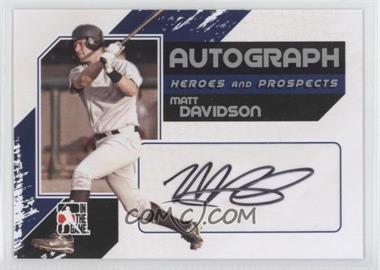 2011 In the Game Heroes and Prospects - Autographs - Full Body Silver #A-MD - Matt Davidson /390
