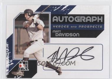 2011 In the Game Heroes and Prospects - Autographs - Full Body Silver #A-MD - Matt Davidson /390