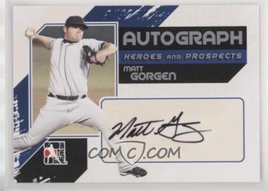 2011 In the Game Heroes and Prospects - Autographs - Full Body Silver #A-MGO - Matt Gorgen /390