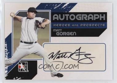 2011 In the Game Heroes and Prospects - Autographs - Full Body Silver #A-MGO - Matt Gorgen /390