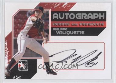 2011 In the Game Heroes and Prospects - Autographs - Full Body Silver #A-PV - Philippe Valiquette /390