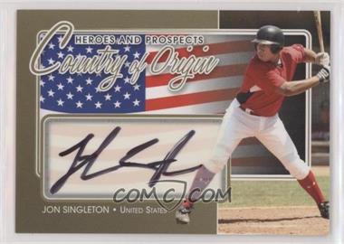 2011 In the Game Heroes and Prospects - Country of Origin - Gold #COO-JSI - Jon Singleton /10
