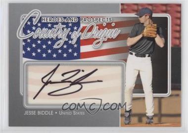 2011 In the Game Heroes and Prospects - Country of Origin - Silver #COO-JB - Jesse Biddle /40