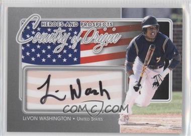 2011 In the Game Heroes and Prospects - Country of Origin - Silver #COO-LW - LeVon Washington /40