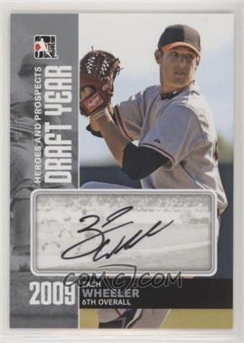 2011 In the Game Heroes and Prospects - Draft Year - Silver #DY-ZW - Zack Wheeler /39