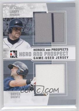 2011 In the Game Heroes and Prospects - Hero and Prospect Game-Used Jersey - Silver #HPJ-05 - Larry Walker, Bryce Brentz /60