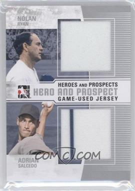 2011 In the Game Heroes and Prospects - Hero and Prospect Game-Used Jersey - Silver #HPJ-09 - Nolan Ryan, Adrian Salcedo /60