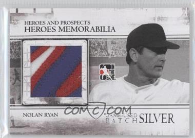 2011 In the Game Heroes and Prospects - Heroes Memorabilia - Silver Patch #HM-10 - Nolan Ryan /5