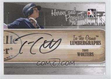 2011 In the Game Heroes and Prospects - Lumbergraphs #L-TW - Tony Wolters /100