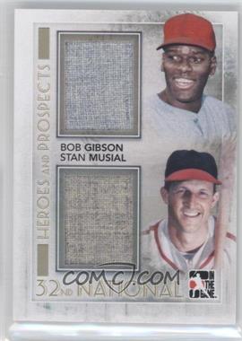 2011 In the Game Heroes and Prospects - National Convention Baseball Redemption Memorabilia #HPBR-38 - Bob Gibson, Stan Musial