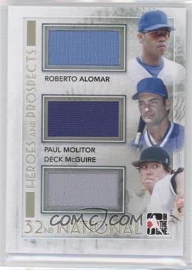 2011 In the Game Heroes and Prospects - National Convention Baseball Redemption Memorabilia #HPBR-44 - Roberto Alomar, Paul Molitor, Deck McGuire