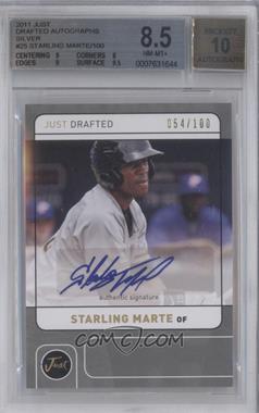 2011 Just Drafted - [Base] - Silver Autographs #JD25 - Starling Marte /100 [BGS 8.5 NM‑MT+]
