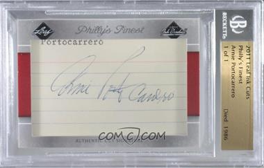 2011 Leaf Ink Cut Signatures - [Base] #_ARPO - Philly's Finest - Arnie Portocarrero /1 [BGS Authentic]