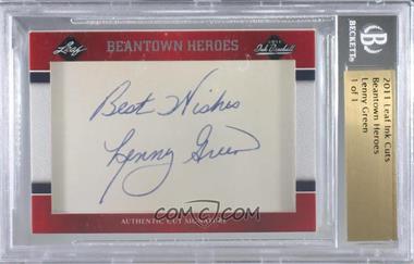 2011 Leaf Ink Cut Signatures - [Base] #_LEGR.1 - Beantown Heroes - Lenny Green /1 [BGS Authentic]