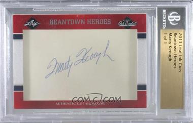 2011 Leaf Ink Cut Signatures - [Base] #_MAKE - Beantown Heroes - Marty Keough /1 [BGS Authentic]