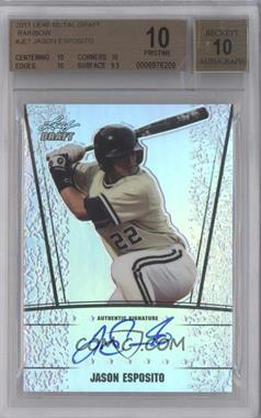 2011 Leaf Metal Draft - [Base] - Silver Prismatic #AU-JE1 - Jason Esposito /99 [BGS 10 PRISTINE]